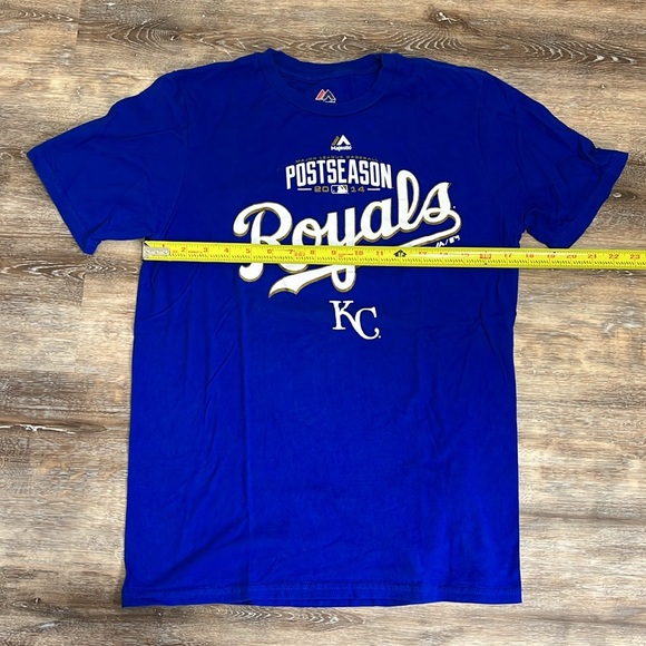 Majestic KansasCity Royals Kids 2014 PostSeason Blue Tshirt Bundle 1 Large 1 XL - Picture 7 of 11
